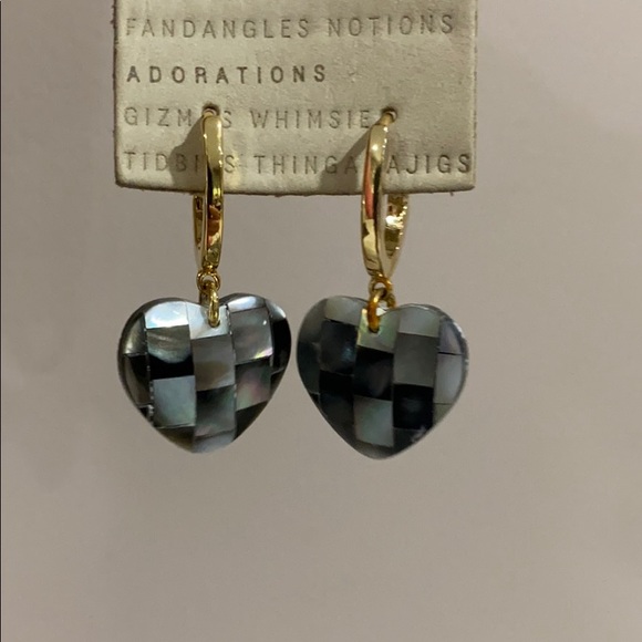 Anthropologie Heart Semi-precious earrings $58 NWT - Picture 4 of 6